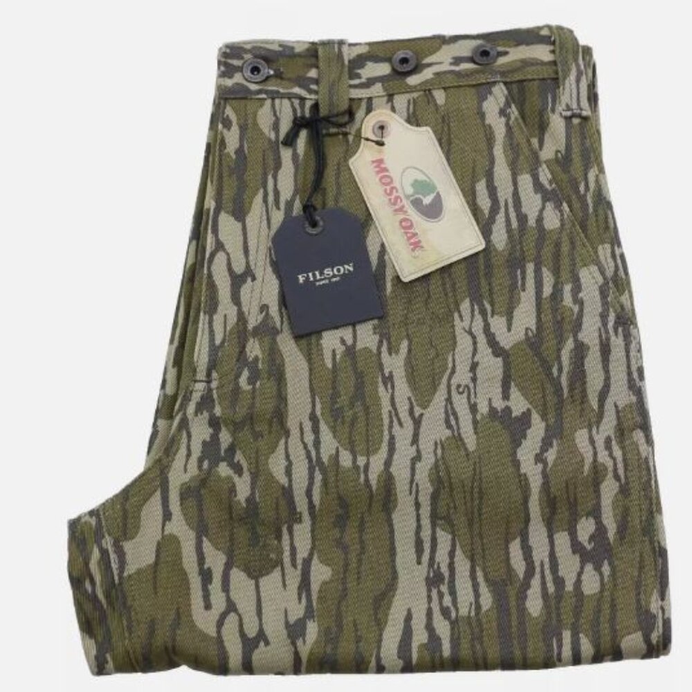Filson W34 L34 Rugged Twill Utility Pants Men's Mossy Oak Water Repel Waxed New